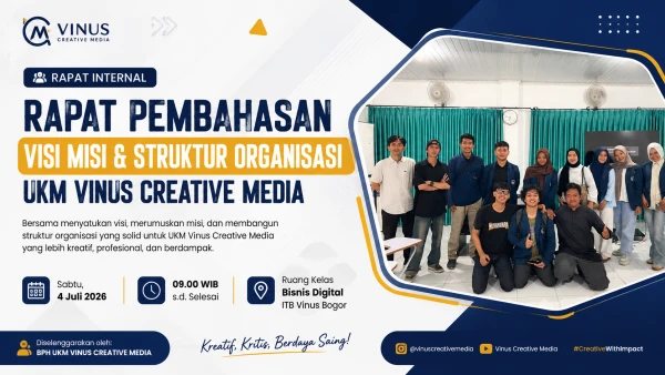 Rapat Pembahasan Visi Misi dan Struktur Organisasi UKM Vinus Creative Media