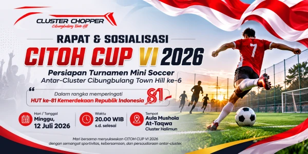 Rapat & Sosialisasi CITOH CUP VI 2026 – Persiapan Turnamen Mini Soccer Antar-Cluster