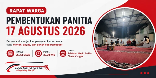 Rapat Warga Pembentukan Panitia HUT Kemerdekaan RI ke-81 Cluster Chopper 2026