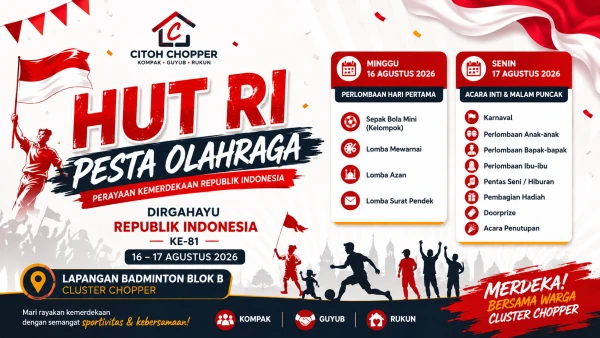 HUT RI 81 Pesta Olahraga & Perayaan Kemerdekaan Republik Indonesia 2026