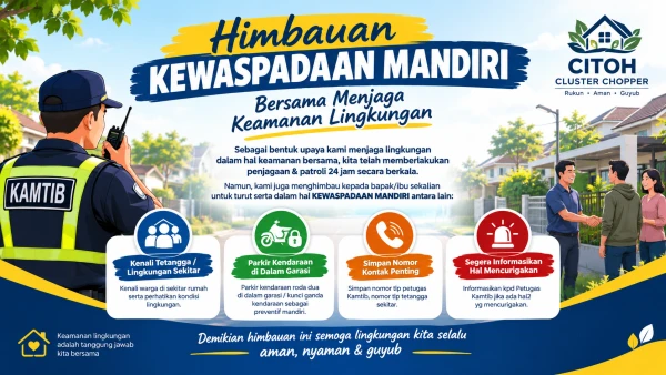 Himbauan Kewaspadaan Mandiri: Bersama Menjaga Keamanan Lingkungan